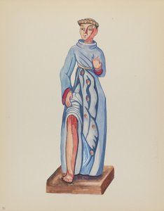Saint Roch : De Portfolio "Dessins coloniaux espagnols du Nouveau-Mexique" - American 20th Century