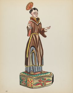 Planche 37 : Saint Antoine : Du portfolio "Dessins coloniaux espagnols du Nouveau-Mexique" - American 20th Century