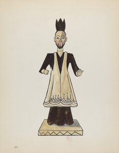 Planche 39 : Saint Jean Népomucène : Du portfolio "Dessins coloniaux espagnols du Nouveau-Mexique"