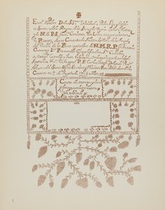 Planche 3 : Livre des Visites de Pecos : Du Portfolio "Dessins Coloniaux Espagnols du Nouveau-Mexique" - American 20th Century