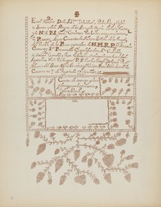 Planche 3 : Livre des visites de Pecos : Du portfolio "Dessins coloniaux espagnols du Nouveau-Mexique" - American 20th Century