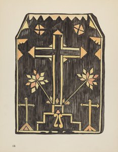 Planche 46 : Design en paille appliquée : Du portfolio "Spanish Colonial Designs of New Mexico" - American 20th Century
