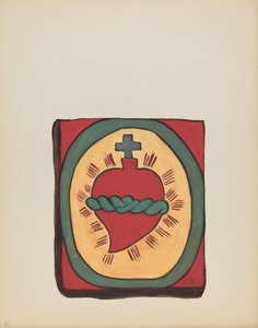 Planche 50 : Sacré-Cœur : Du portfolio "Designs coloniaux espagnols du Nouveau-Mexique" - American 20th Century