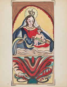 Planche 7 : Notre-Dame du Mont Carmel : Du portfolio "Designs coloniaux espagnols du Nouveau-Mexique"