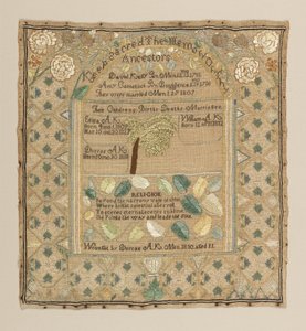 Échantillon de registre familial - American Dorcas A. Kelly