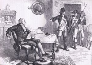 Arrestation de William Franklin, illustration de l