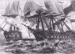 Combat entre le Chesapeake et le Shannon, illustration de l