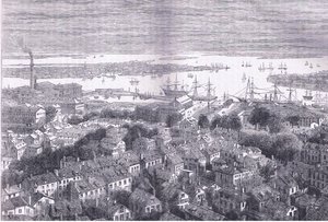 Vue de Boston depuis Bunkers Hill, illustration de l