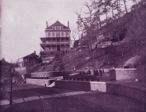 Basin Springs, Eureka Springs, Arkansas, sur le chemin de fer de St Louis et San Francisco