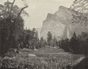 Chutes Bridal Veil, vallée de Yosemite, Californie (photo n/b) - American Photographer (after)