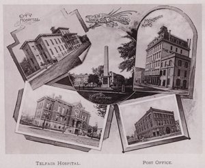 Hôpital de la ville; Johnson Square; Monument de Greene; Morning News, Hôpital Telfair, Bureau de poste - American Photographer (after)