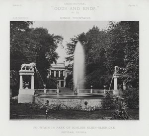 Fontaine dans le Parc du Schloss Klein-Glienicke, Potsdam, Prusse - American Photographer (after)