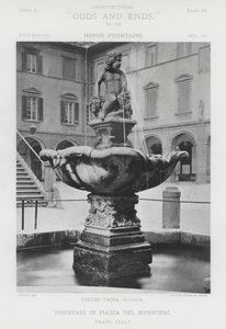 Fontaine sur la Piazza Del Municipio, Prato, Italie - American Photographer (after)