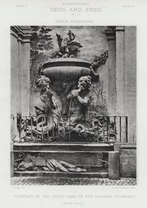 Fontaine dans la cour du Palazzo Vicariato, Rome, Italie - American Photographer (after)