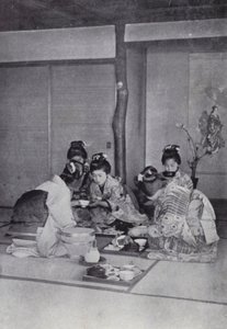 Geishas dînant dans une maison de thé - American Photographer (after)