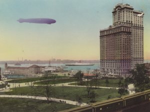 New York : Quai No 1, North River ; Battery Park et Whitehall Building - American Photographer (after)