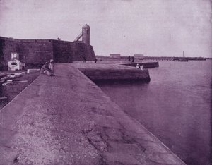 Ancien fort et mur de mer à St Augustine, Floride