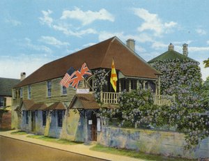 La plus vieille maison des États-Unis, rue St Francis, St Augustine, Floride (photo)