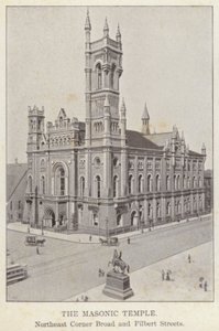 Philadelphie : Le Temple Maçonnique, coin nord-est de Broad et Filbert Streets - American Photographer (after)