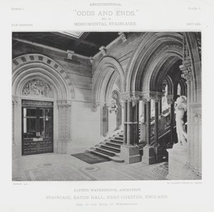 Escalier, Eaton Hall, près de Chester, Angleterre - American Photographer (after)