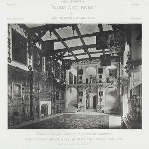 Escalier dans le Grand Hall, Audley End, Essex, Angleterre - American Photographer (after)