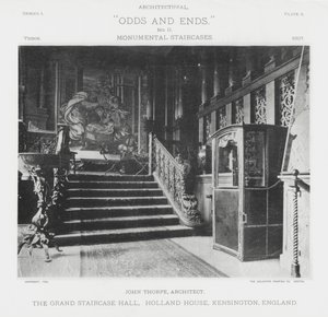 Hall du grand escalier, Holland House, Kensington, Angleterre - American Photographer (after)