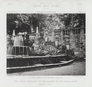 La "Fontaine du Cygne," dans le jardin de la Villa Lante, Bagnaia, Italie