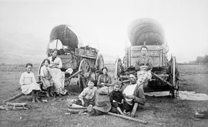 Famille de pionniers américains, vers 1870