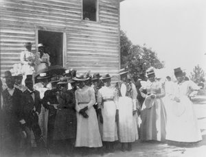 Une église afro-américaine en Géorgie, vers 1899