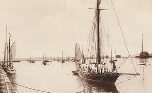 Port de Buffalo, montrant Buffalo, Yacht Club, Buffalo, New York (photo n/b) - American Photographer