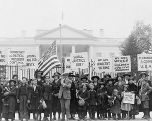 Enfants à la Maison Blanche appelant le Président à libérer les prisonniers politiques, 1922