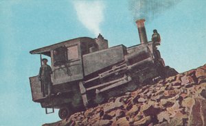 Moteur à crémaillère gravissant Pikes Peak, Colorado (photo couleur) - American Photographer