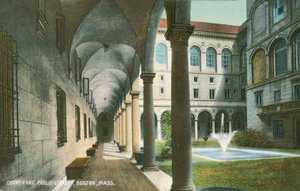 Cour de la bibliothèque publique, Boston, Massachusetts, États-Unis (photo couleur) - American Photographer