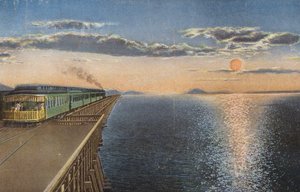 Traversée du Grand Lac Salé au coucher du soleil (photo couleur) - American Photographer