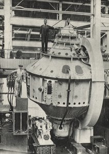 Gyro stabilisateur du paquebot italien Conte di Savoia (photo n/b) - American Photographer