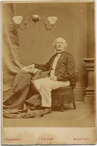 Horace Greeley (1811-72), politicien et éditeur de journaux américain, photo par J H Kent, Brockport, New York - American Photographer