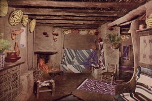 Intérieur de la maison Hopi, Grand Canyon, Arizona