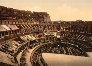 Intérieur du Colisée, Rome, vers 1890-1900 (impression photomécanique)
