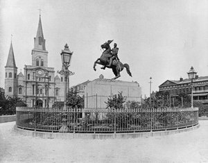 Jackson Square, La Nouvelle-Orléans, vers 1890 (photo n/b) - American Photographer