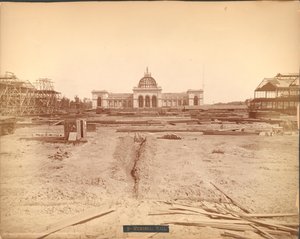 Site de construction du Memorial Hall, Exposition internationale du centenaire de 1876, Philadelphie