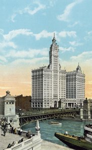Michigan Boulevard, pont et Wrigley Building - American Photographer