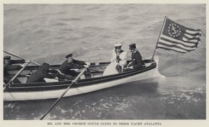 M. et Mme George Gould se rendant à leur yacht Atalanta - American Photographer