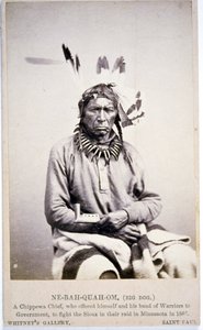 NE-BAH-QUAH-OM, Grand Chien, Chef Chippewa, proposé de combattre les Sioux au Minnesota - American Photographer