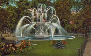 Poughkeepsie : Fontaine commémorative (photo couleur) - American Photographer