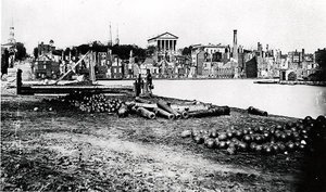 Côté sud du bassin du canal, Richmond, Virginie, avril 1865