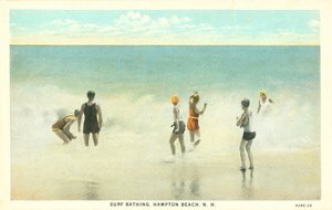 Bain de mer, Hampton Beach, New Hampshire, vers 1920 (photo couleur) - American Photographer