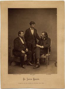 Les humoristes américains, portrait de groupe par George M Baker, Boston