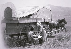 Chariot couvert typique du pionnier - American Photographer