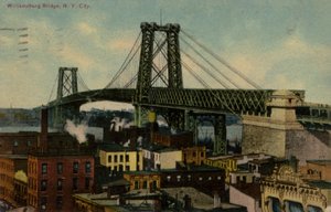 Pont de Williamsburg, New York, États-Unis (photo en couleur)