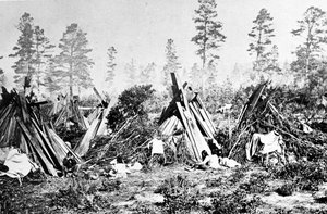 Huttes indiennes de Yosemite, vers 1870 - American Photographer